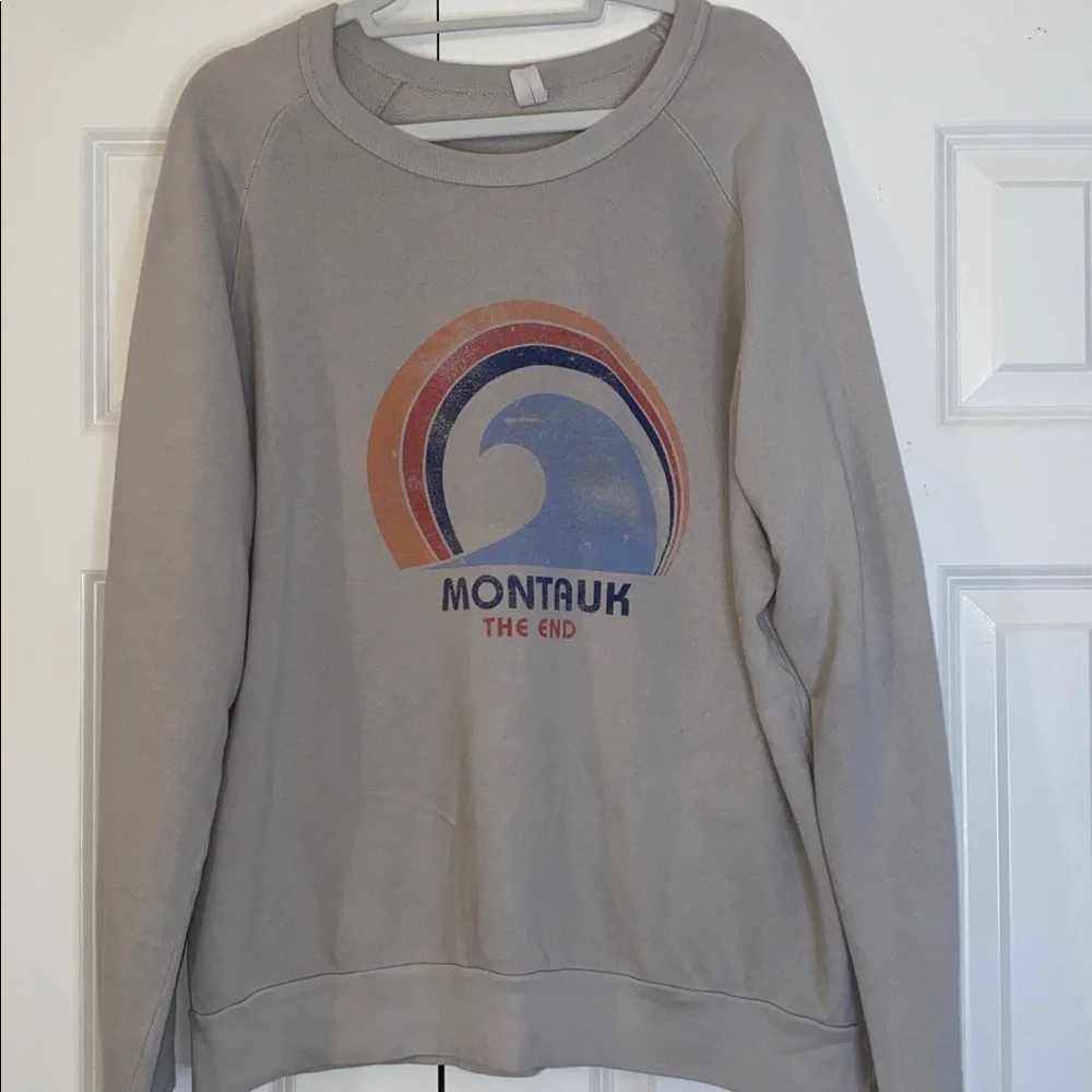 Alternative Apparel Montauk The End Gray Sweatshirt size L